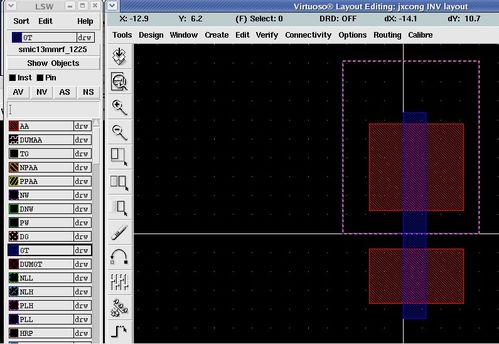 数字集成电路版图设计（二） Cadence IC中简单的反相器版图设计